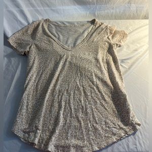 Abercrombie V-Neck Cheetah Print Top
